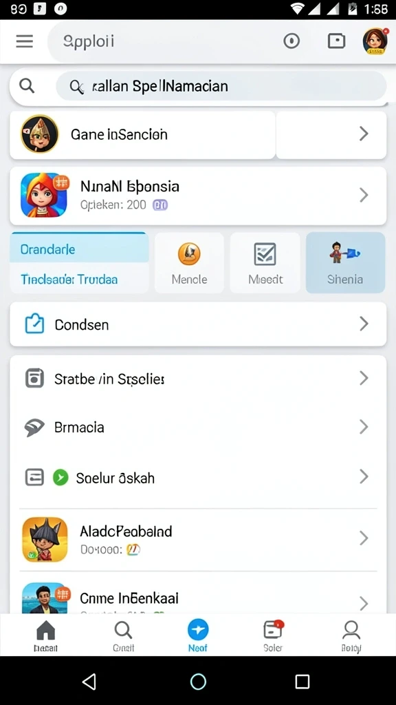 Screenshot 2 menampilkan pertempuran epik melawan monster besar.