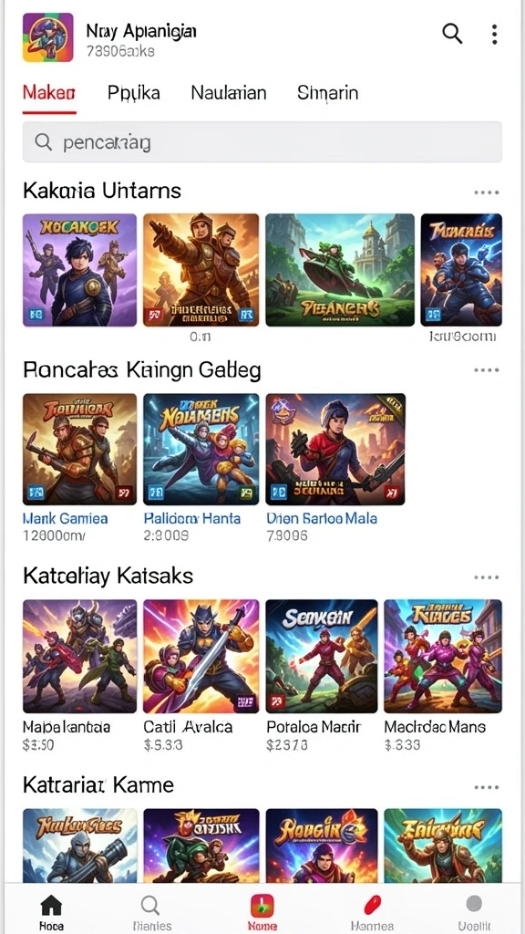 Grafis menarik dan efek suara mendebarkan.