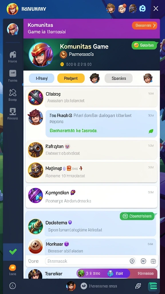 Leaderboard yang menunjukkan posisi pemain secara real-time.