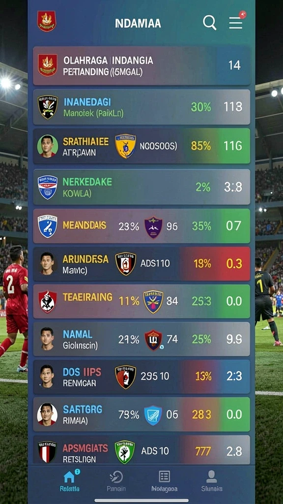 Leaderboard yang menunjukkan ranking pemain secara real-time.