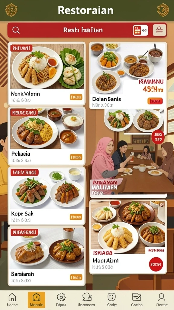 Tampilan menu utama yang menarik dan sederhana.
