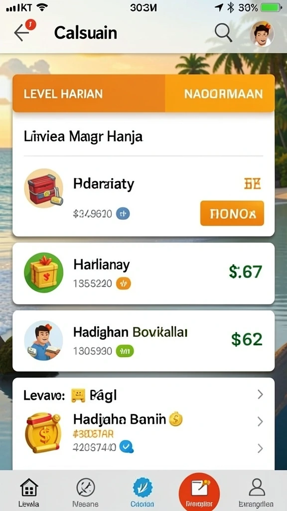 Tampilan layar utama yang menarik dan intuitif.
